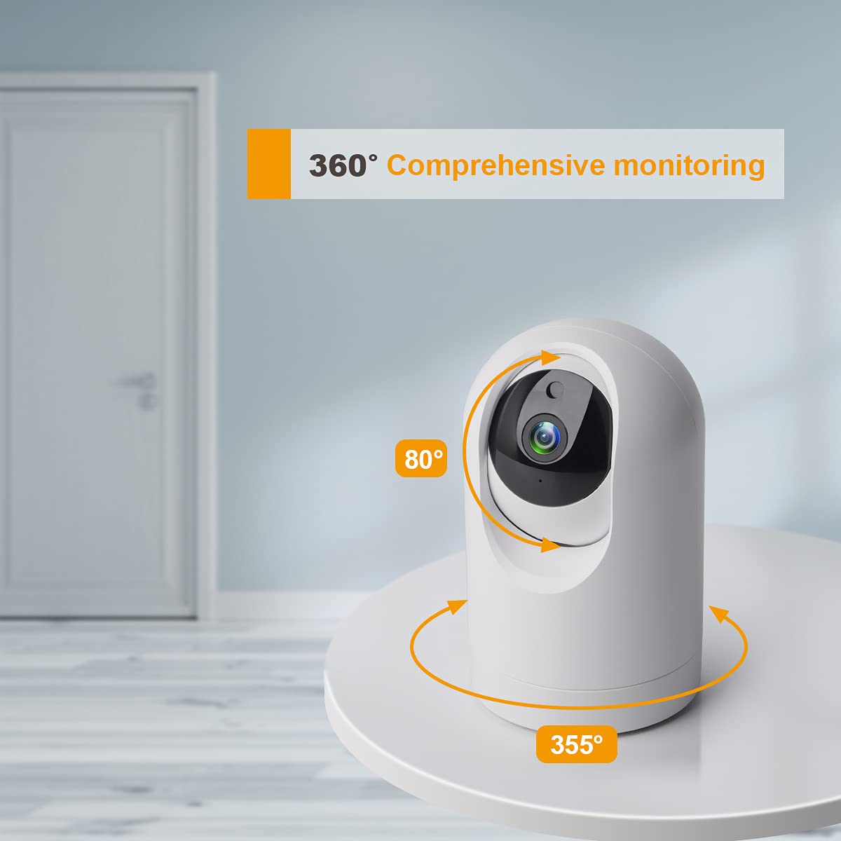 Konnek Stein Indoor Security Camera Wireless, 2K Smart Home IP Camera 2.4G/5G Dual-Band WiFi Connection, Two-Way Audio, AI Human Motion Detection