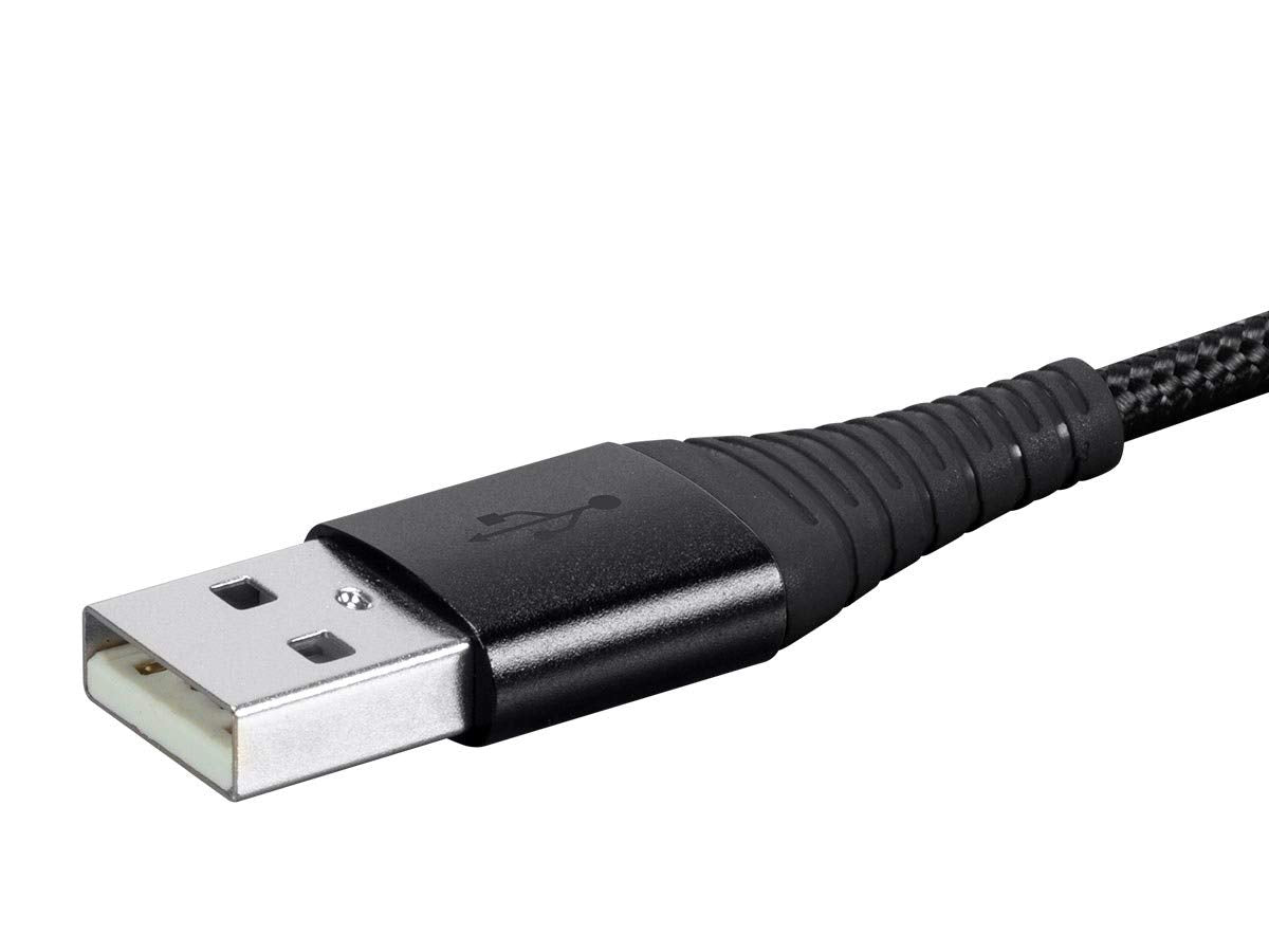 Monoprice AtlasFlex Series Durable MFi Certified Lightning to USB Type-A Charge & Sync Kevlar-Reinforced Nylon-Bra 3 Feet