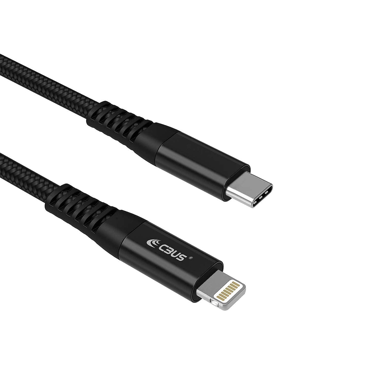 CBUS 10ft Braided Fast Charging Cable Compatible with iPhone 14/13/12/11/Pro/Max/Plus/mini (Black)