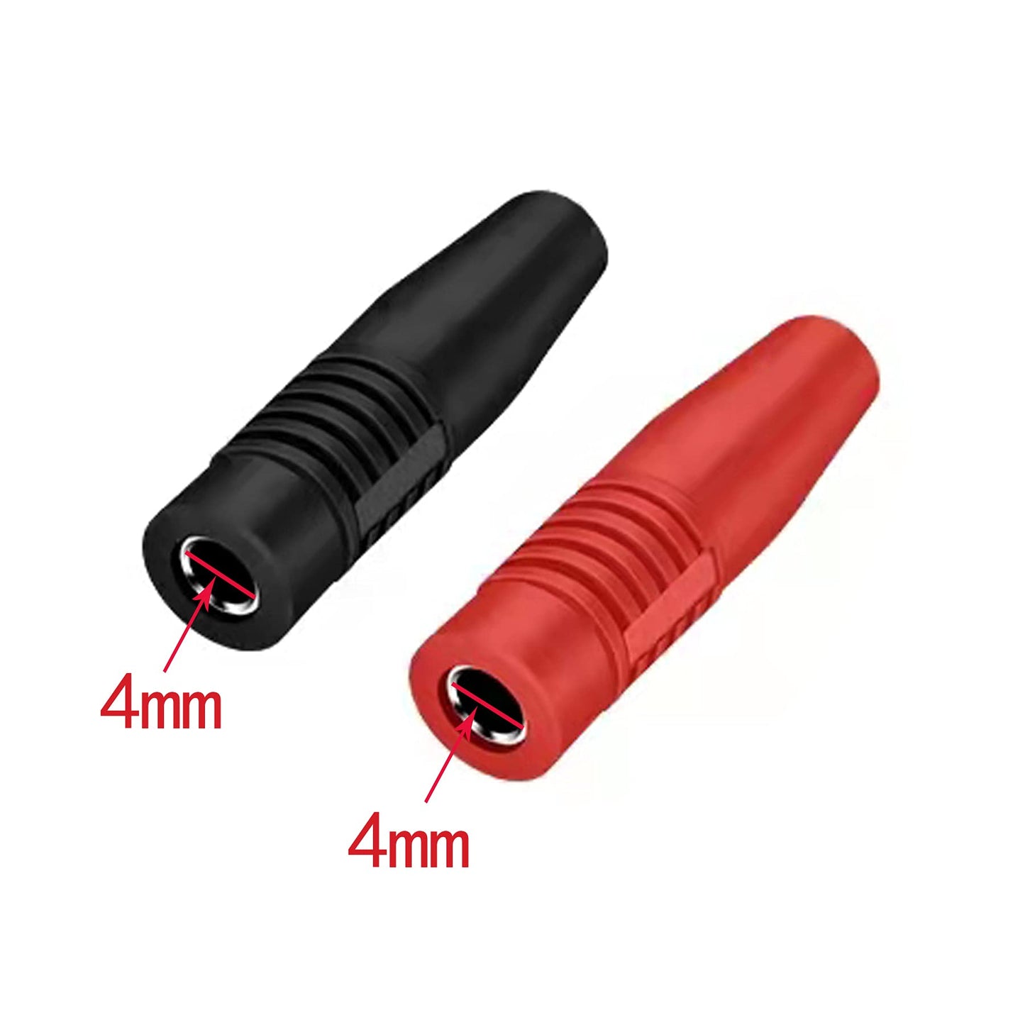 WJSTN Spade Plug to Banana Jack Adapter Cable, 4mm Banana Jack Female to Fork Spades Cable 2 Pack (6in)