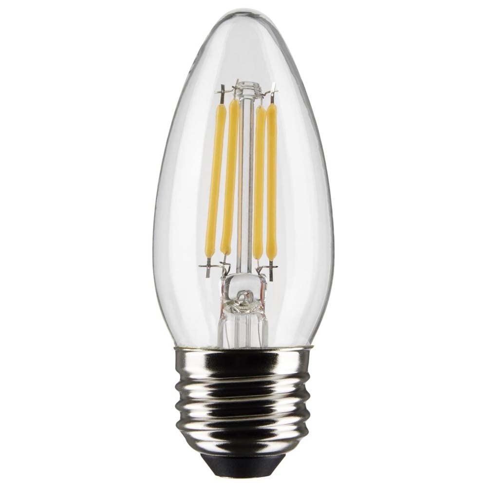 Satco 4-Watt LED E26 Light Bulb, 4000K, 15000 Hour Rating, Dimmable