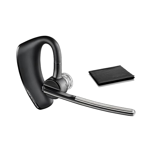 Plantronics Voyager Legend (Poly) Bluetooth Headset + Integrated Charge Cable, Mono in-Ear Earhook, Noise-Canceling Boom Mic, Siri/Google, 7h Talk