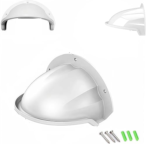 Universal Sun Rain Shield for Outdoor CCTV Cameras - Anti-Glare Weather Cover, Protects Cover for Nest/Ring/Hikvision/Dome/Bullet Cameras, White ABS