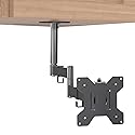 VIVO Under Cabinet Articulating 13 to 27 inch Single Monitor and Small TV Mount, Height Adjustable Long Extension Arm, Max VESA 100x100, Black