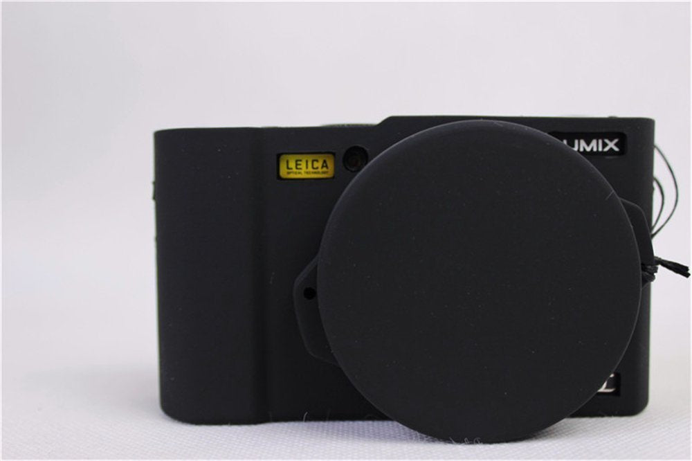 BolinUS Fullbody Ultra-thin Lightweight Rubber Soft Silicone Case Bag Cover for Panasonic Lumix LX10 DMC-LX10 -Black