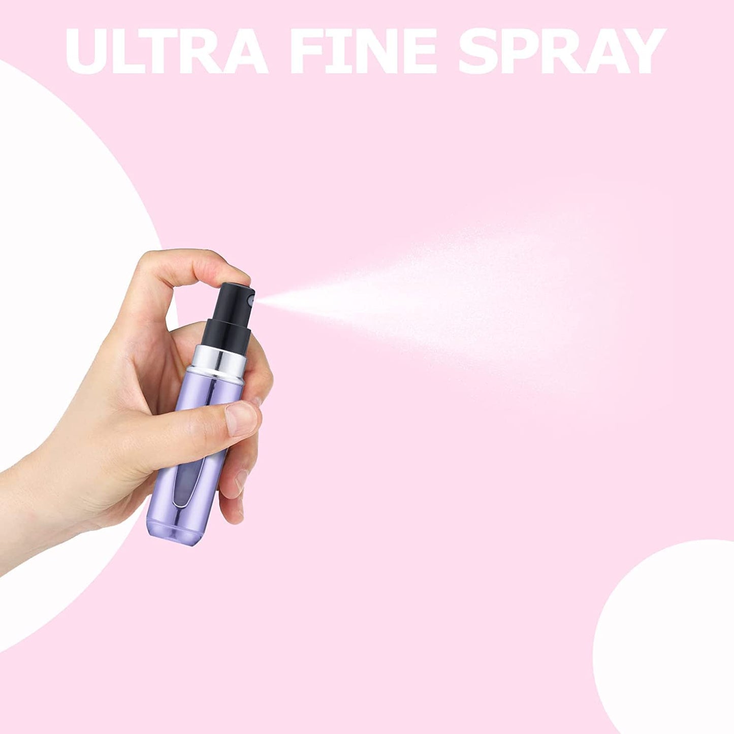 HonKuaDL Travel Perfume Atomizer, Refillable Cologne Bottle Spray Container - Must-Have for Travel (5 Pack, 5ml/0.2oz)