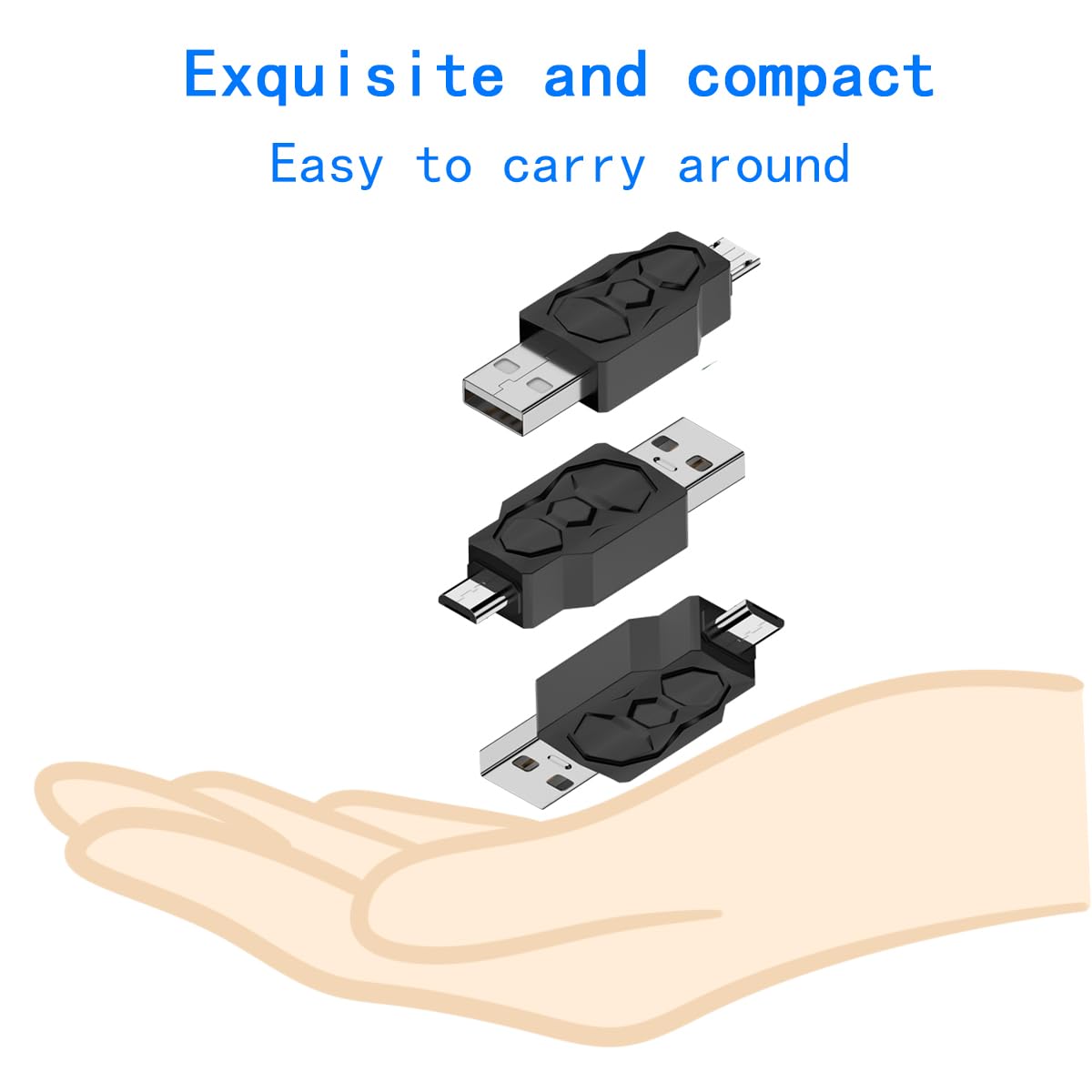 ZJKJHJY Micro USB 2.0 Adapter, Black, Type A Male/Micro-B Male, A Male to Micro B High Speed USB Cable