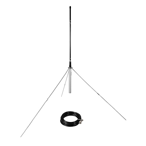 FMUSER GP100 1/4 Wave Outdoor FM Transmitter Antenna (88-108MHz), Professional Ground Plane Antenna for 0.5W-100W Broadcast Transmitters, Waterproof