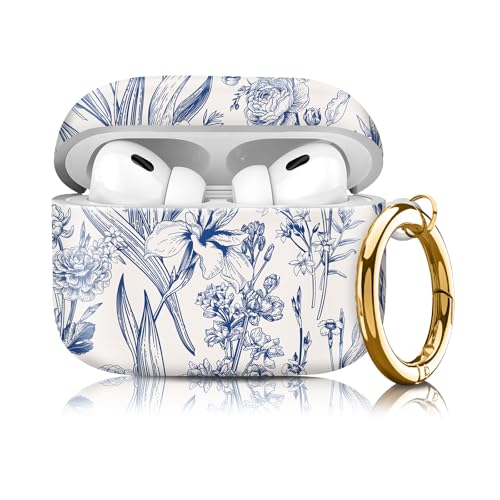 Compatible with AirPod Pro 2nd/1st Generation Case Cover with Key Chain,Full Protective Shockproof Wireless Headphone Case for Airpod Pro
