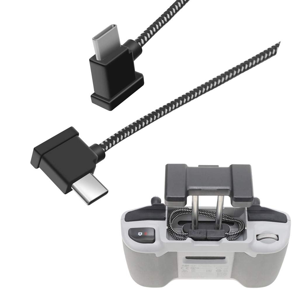 Hanatora 11.8 Inch USB C to USBC RC-N3/N2/N1/N1C Remote Controller Cable for DJI Flip,Neo,Mavic 3,Air 3S/3/2/2S,Mini 4K/2 SE/3/4 Pro,Nylon 1FT Tablet