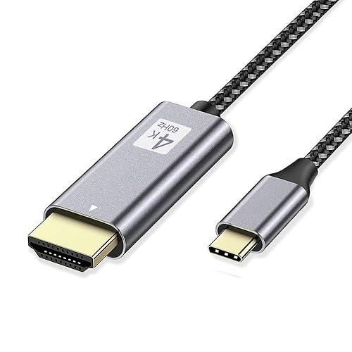 QCEs USB C to HDMI Cable, USB-C to HDMI Adapter Cable 6Ft 4K60Hz Video Output to TV/Monitor/Mini Projector, Thunderbolt 4 to HDMI Compatible
