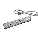 VCT USP600 - Universal Power Strip 6 Outlets 100V to 220V/250V and 3500 Watts Built-in Universal Surge Protector with Window Shutters and Circuit
