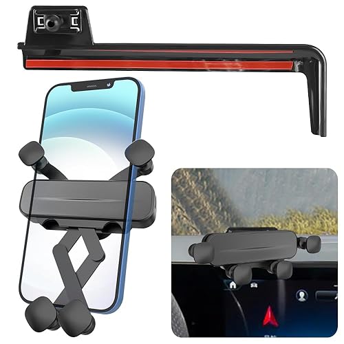 LUNQIN Car Phone Holder for Mercedes Benz GLB Class 2020 2021 2022 2023 2024 2025 GLA CLA EQB Auto Accessories Navigation Screen Bracket Interior
