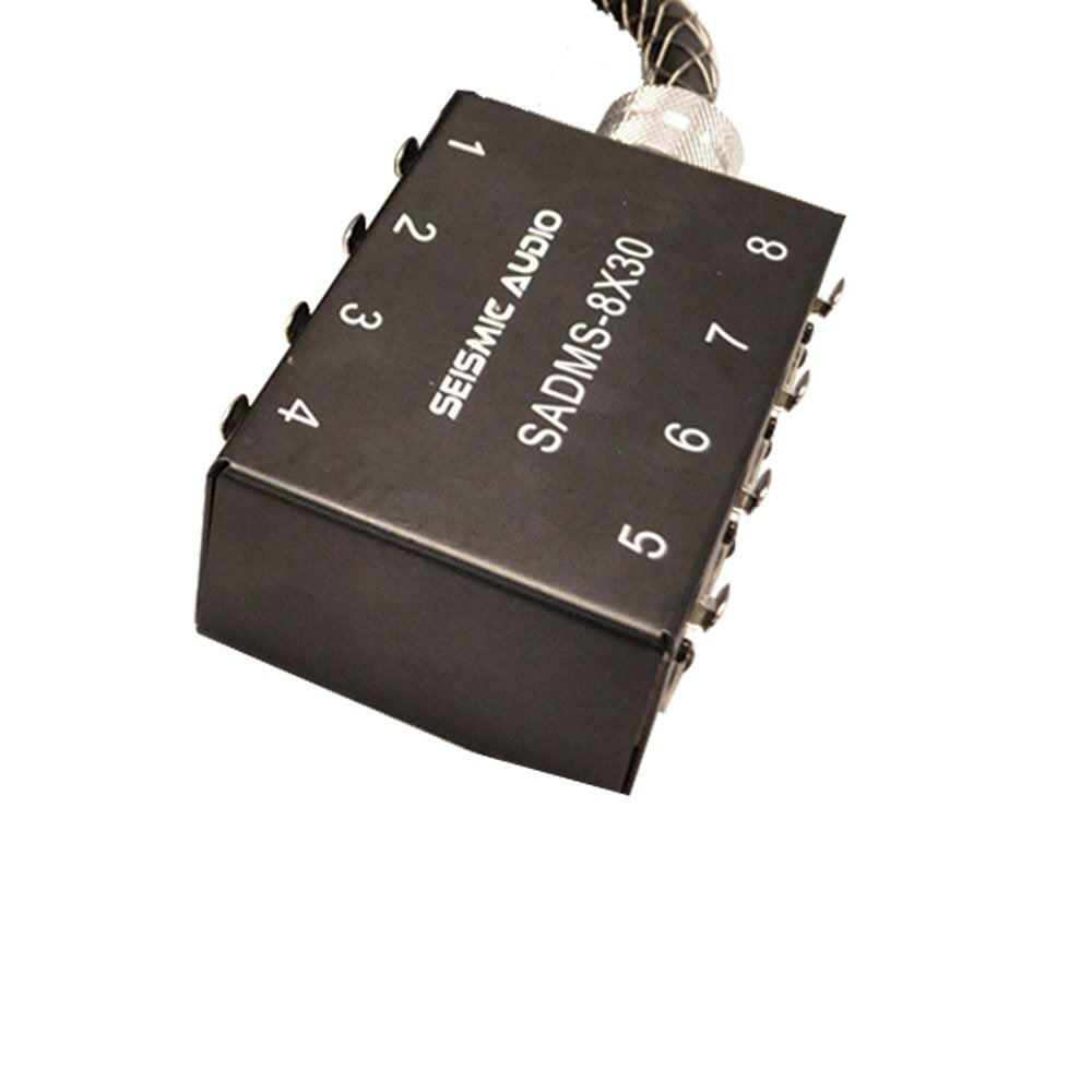 Seismic Audio SADMS-8x30 8 Channel Compact Sub Snake, 30-Feet Pro Audio Drop Snake