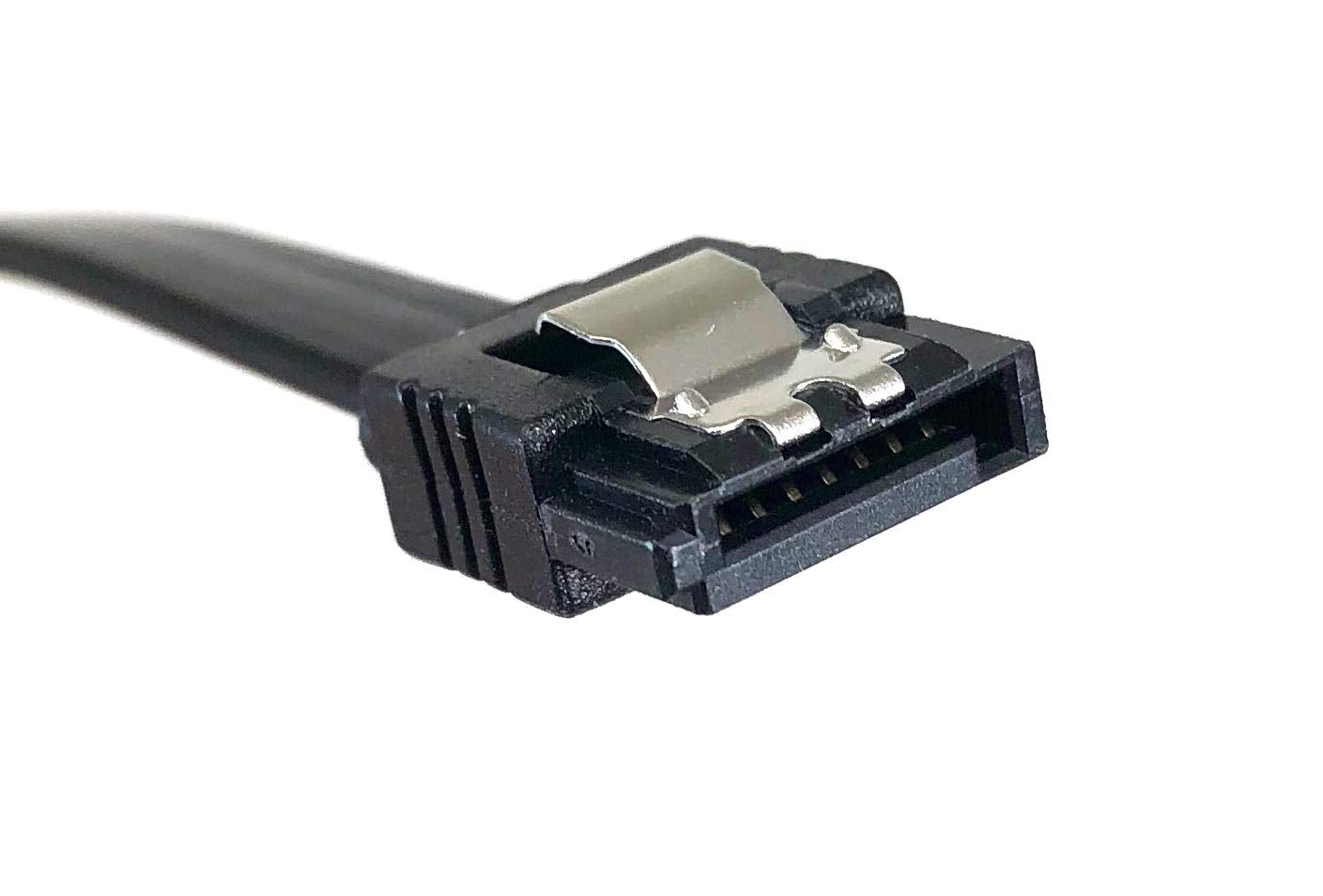 MICRO CONNECTORS 12" SATA III Straight Cable with Locking Latch (Black) 3-Pack (F03-03MSSB-3P)