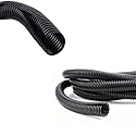Kable Kontrol Nylon Split Wire Loom Tubing 1/2” Inch 100 Ft Long - High Temperature Black Wire Conduit Cover for Cords - Corrugated Tubing