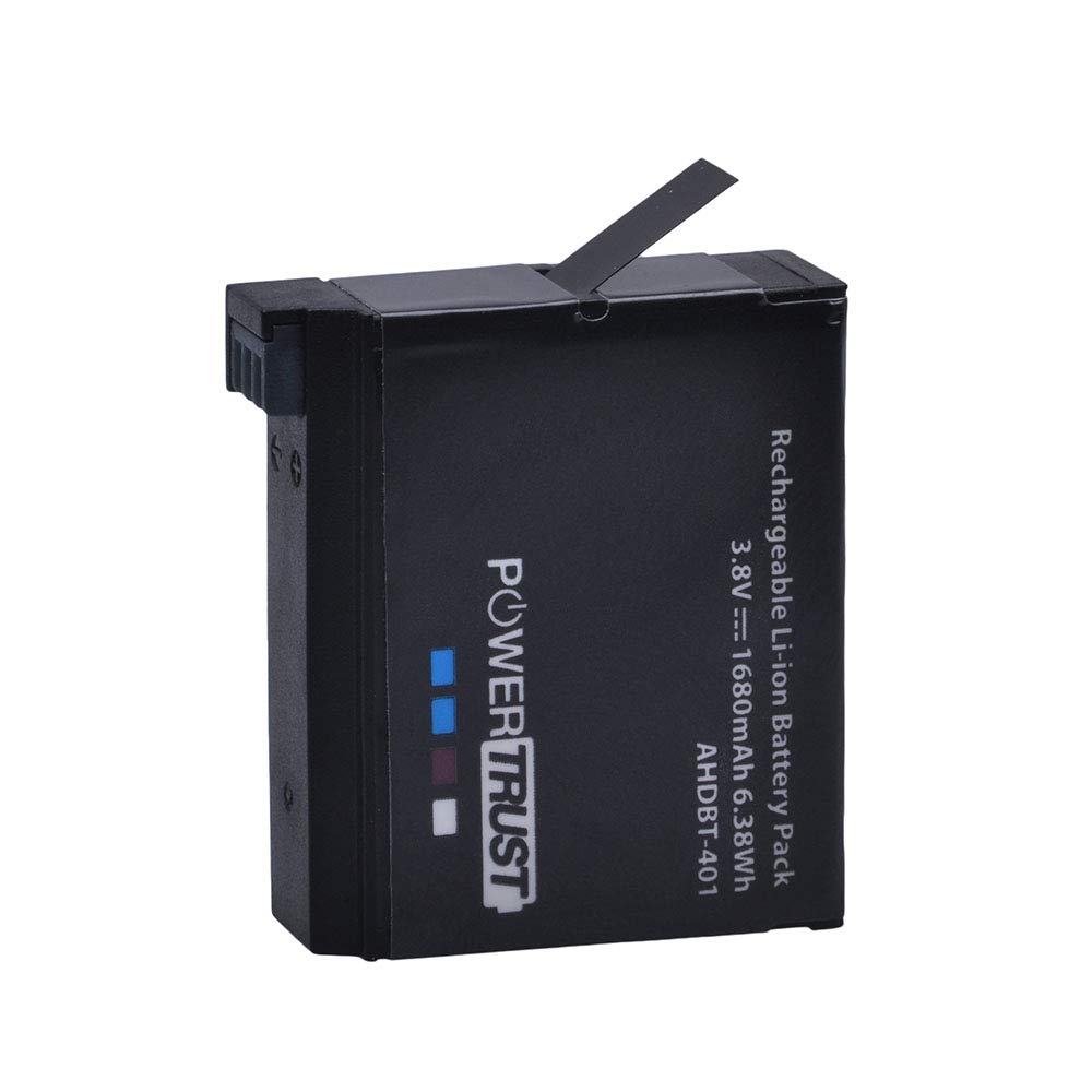 PowerTrust 2 Pack AHDBT-401 Battery and LCD Dual USB Charger for Gopro Hero 4 Batteries Go Pro Hero4 AHDBT 401 Action Camera Accessorie