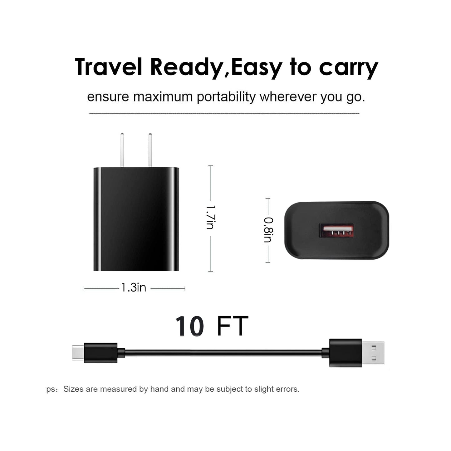 2-Pack 10FT USB C Wall Charger for Motorola TurboPower, Moto G Power 5G 2025 2024, G Stylus, One 5G UW Ace, Edge 5G UW,G100, G Play, Edge+ 2022/2023