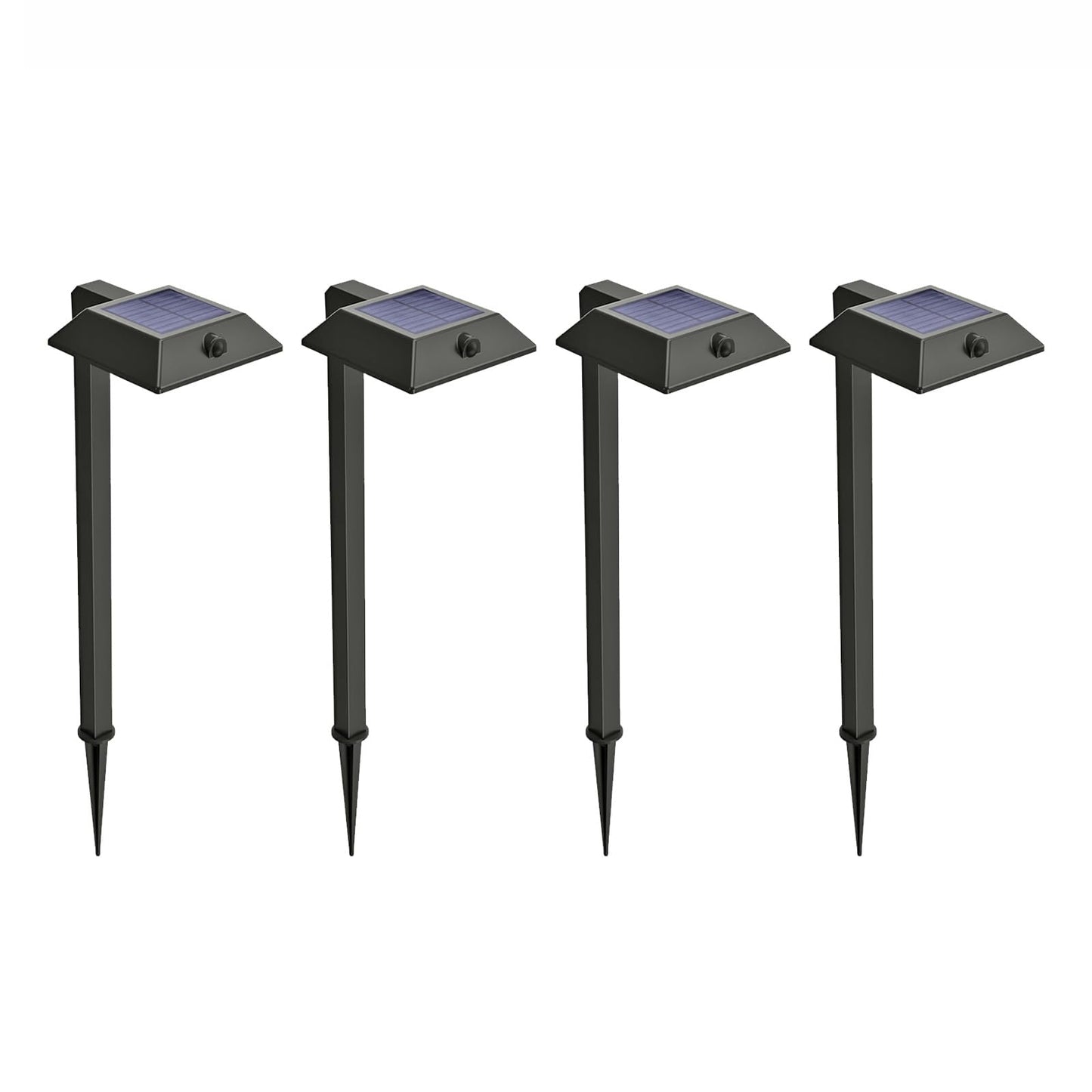 Mesh Linkable Series 4-Pack Solar LED Security Pathway Light w/ LiFePO4 Battery, 300LM, Auto-linking, 110°x16 ft Motion Detection, CCT