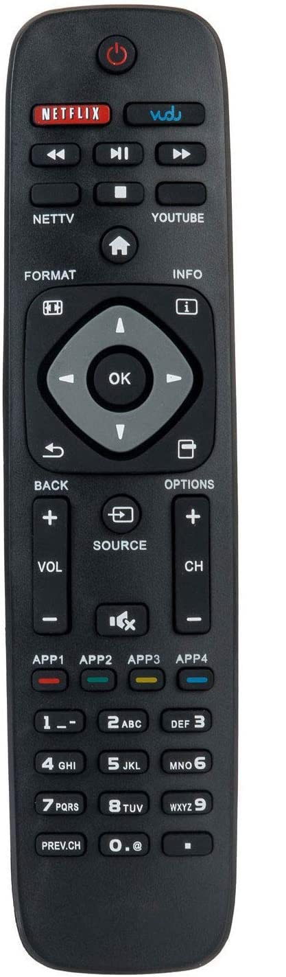 Universal Remote Control for Philips TV, Compatible with All Philips LCD LED 4K UHD Smart TVs