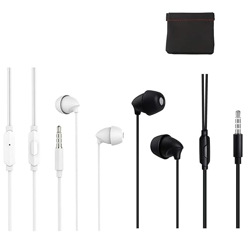 DARK WOLF 2Packs Sleep Earphone Gift Earphone Bag,Noise Isolating in-Ear Sleep Earbuds,Unique Soft Silicone Perfect for Insomnia Side Sleeper…