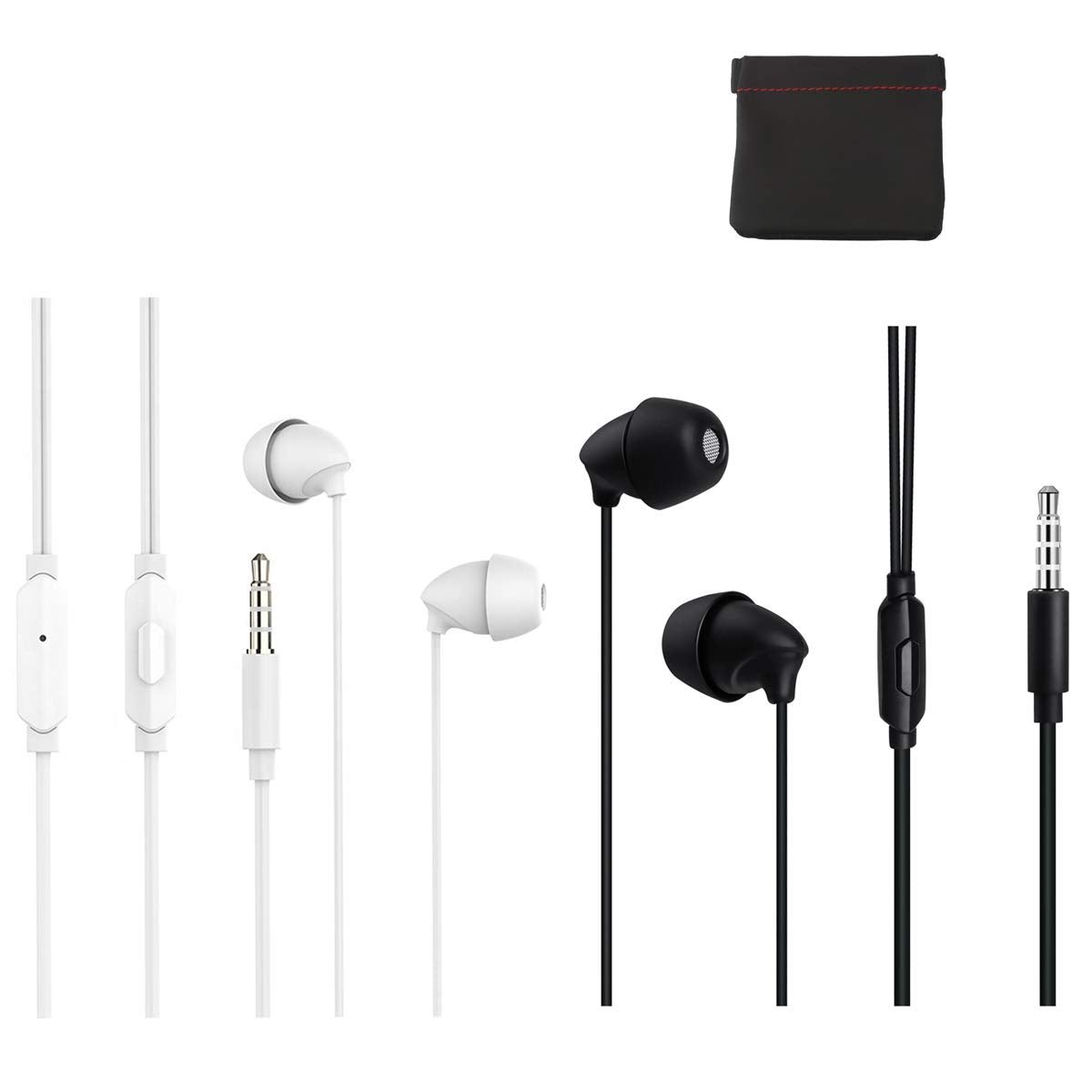 DARK WOLF 2Packs Sleep Earphone Gift Earphone Bag,Noise Isolating in-Ear Sleep Earbuds,Unique Soft Silicone Perfect for Insomnia Side Sleeper…