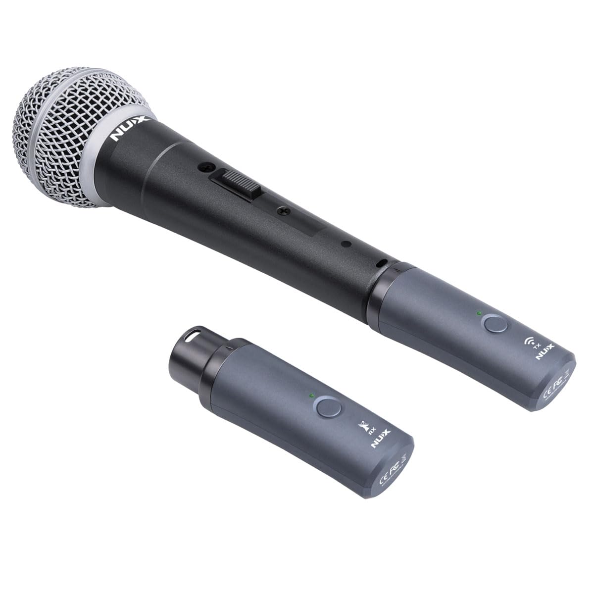 NUX B-3RC 2.4GHz Microphone Wireless System with Charging Case, Microphone Bundle, 24-bit/44.1kHz, Long Distance Transmission, Ultra-Low Latency, Long