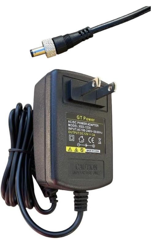 Threaded Locking AC Adapter Compatible with Blackmagic Design Mini Converter UpDownCross HD and Optical Fiber 12G