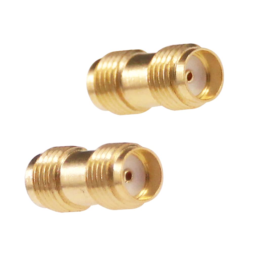 RFaha 10pcs Antenna Adapter SMA Female to SMA Female Connector Coupler Barrel Adapter Converter for Antenna Radio(F10-10)