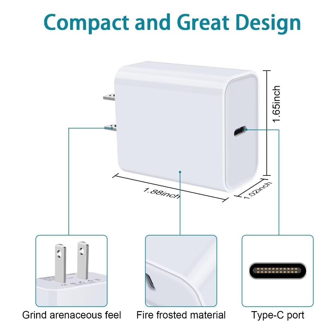 Fast USB C Wall Charger,20W PD Power Adapter Charging Block Compatible with iPhone 17 Pro Max 17 Pro Air 16 Plus 15 14 13 12 11,SE/X/XS,iPad