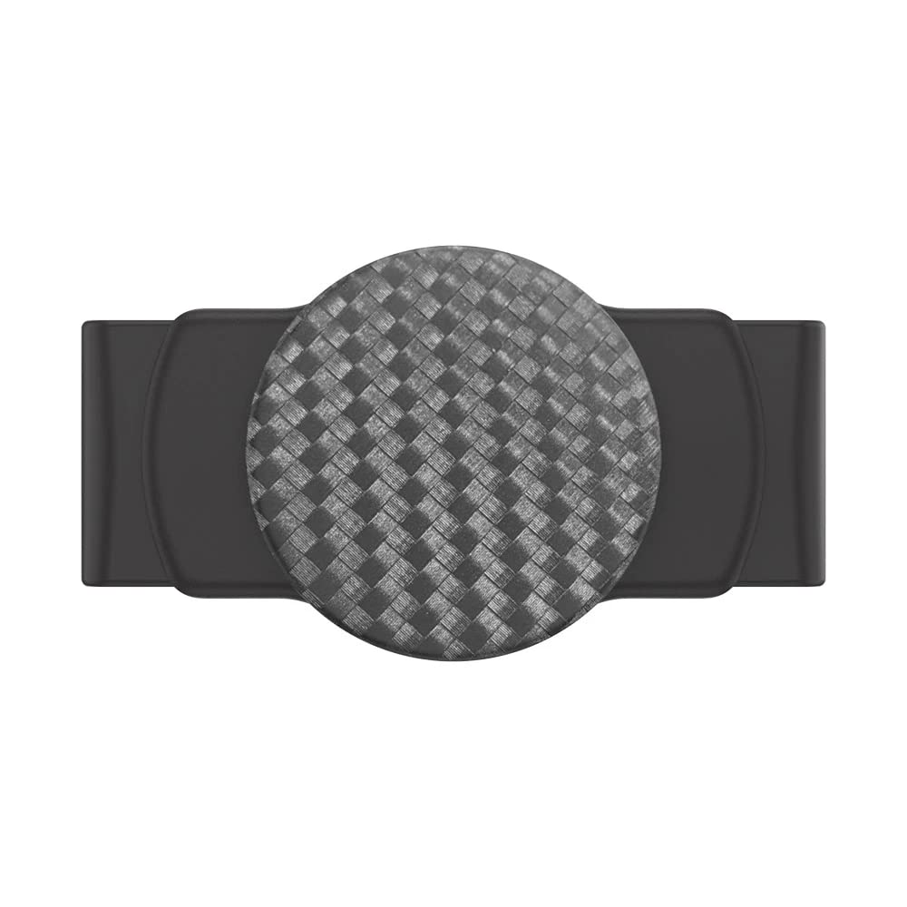 PopSockets Phone Grip Slide for Phones and Cases, Sliding Phone Grip with Expanding Kickstand - Carbonite Weave