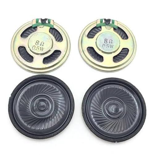 SiyphuNing 4 Pack 50mm 0.5W 8 Ohm Internal Magnet Speaker Loudspeaker for DVD/EVD Auditory Horn Music Devices Loudspeakers Speaker Repair