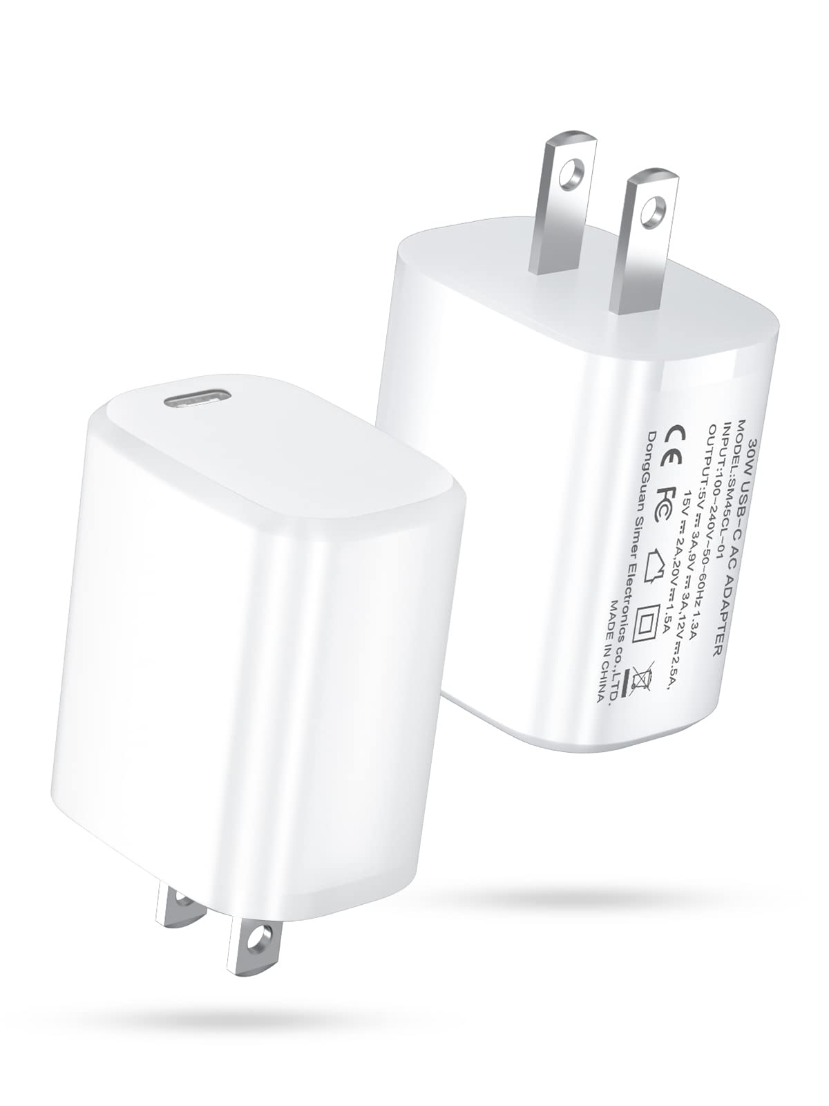 TSKYBEAR 2 Pack USB C Charger Block 30W Super Fast Charger - Compatible with iPhone 16 15 14 13 12 Pro/Pro Max/Mini, Compatible with Google Pixel