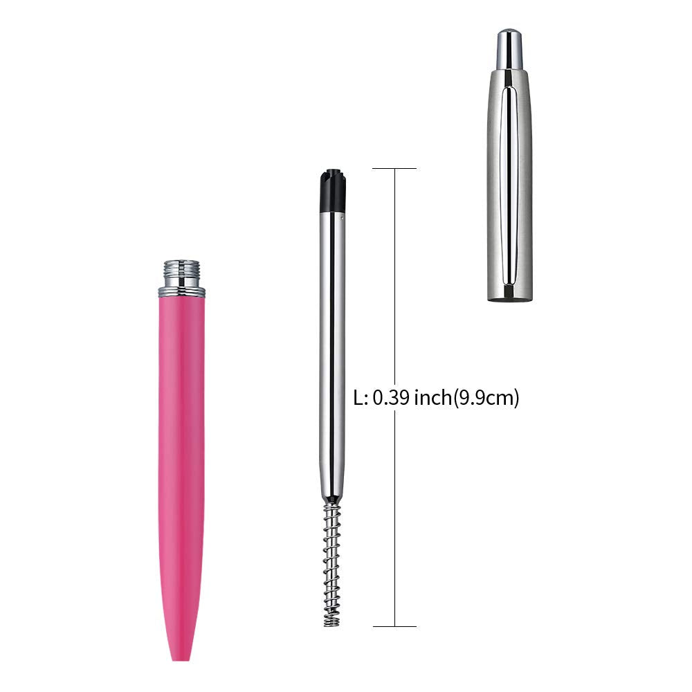 ChaoQ Black Ink Refills (6pcs), Replaceable Ballpoint Pen Refills