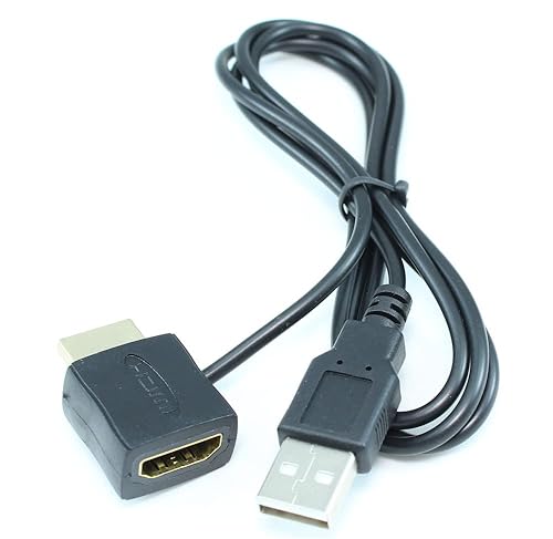 MyCableMart 1.5ft HDMI-HDMI Male to Female 5v Power Injector Adapter Cable via USB