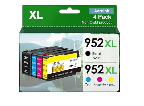 952XL Ink Cartridges Compatible for HP 952 952XL Ink Cartridges Combo Pack to use with HP OfficeJet Pro 8710 7740 8720 8715 8210 8703 8702 Printers