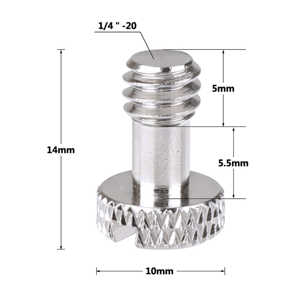 Kayulin Camera Screw with 1/4"-20 & 3/8"-16 for Camera Quick Release Plate(4 Pieces)