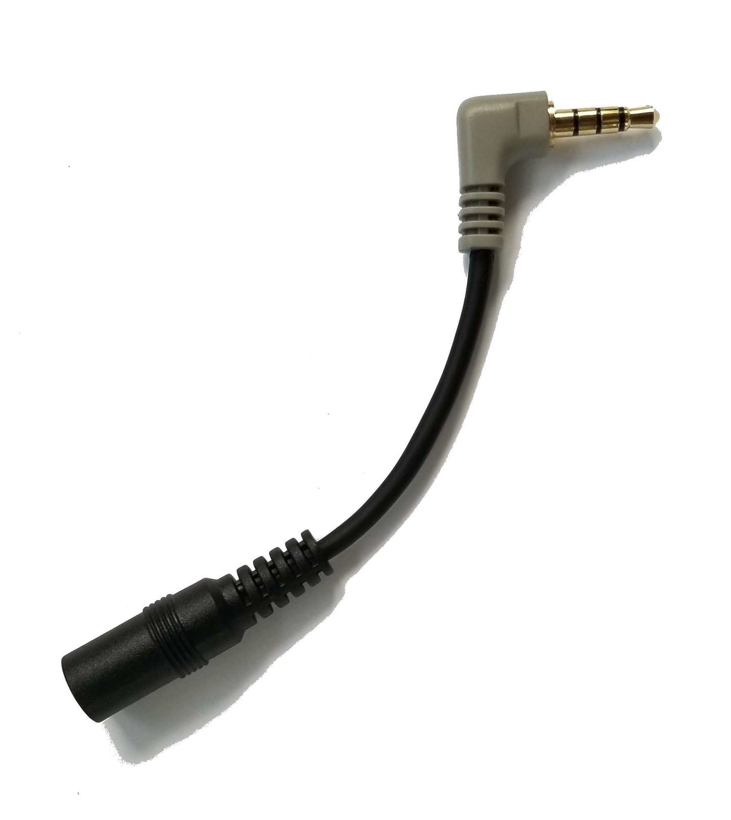 ienza TRS (3-Pole) 3.5mm Female to TRRS (4-Pole) Recording Microphone Adapter for iPhone Tablets & Smartphone Compatible with Rode, BOYA, Movo &