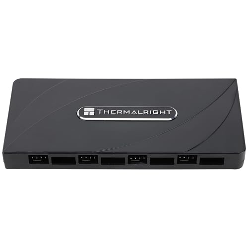 Thermalright Fan and ARGB HUB X8 ARGB/PWM Hub Controller Used SATA Power Supply, Hub Support 8 Groups of Fans, 8-Port PC PWM Fan and ARGB Fan