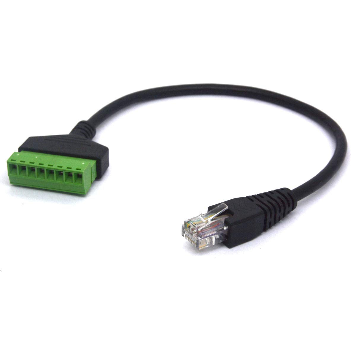 GLHONG RJ45 Screw Terminal, Ethernet RJ45 Male Plug to 8 Pin Screw Terminal Block Adapter Extension Cord Connector for Cat7 6 5 CCTV AV DVR UTP