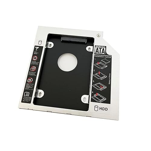 DY-tech 9.5mm SATA 2nd Hard Drive HDD SSD Caddy for HP EliteBook 2570p 2560p 2530p 2540p GU40N