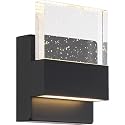 Nuvo Matte Black Finish with Seeded Glass