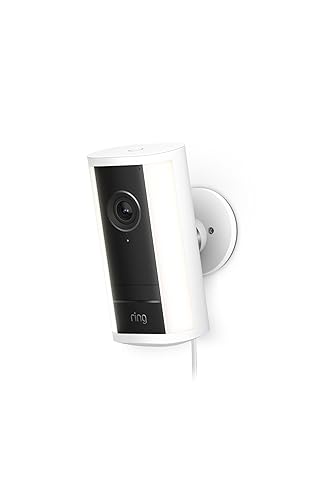 Ring Spotlight Cam Pro, Plug-in (newest model), Home or business security, Retinal 4K with wide-angle video, 10x Enhanced Zoom, and 600 Lumen