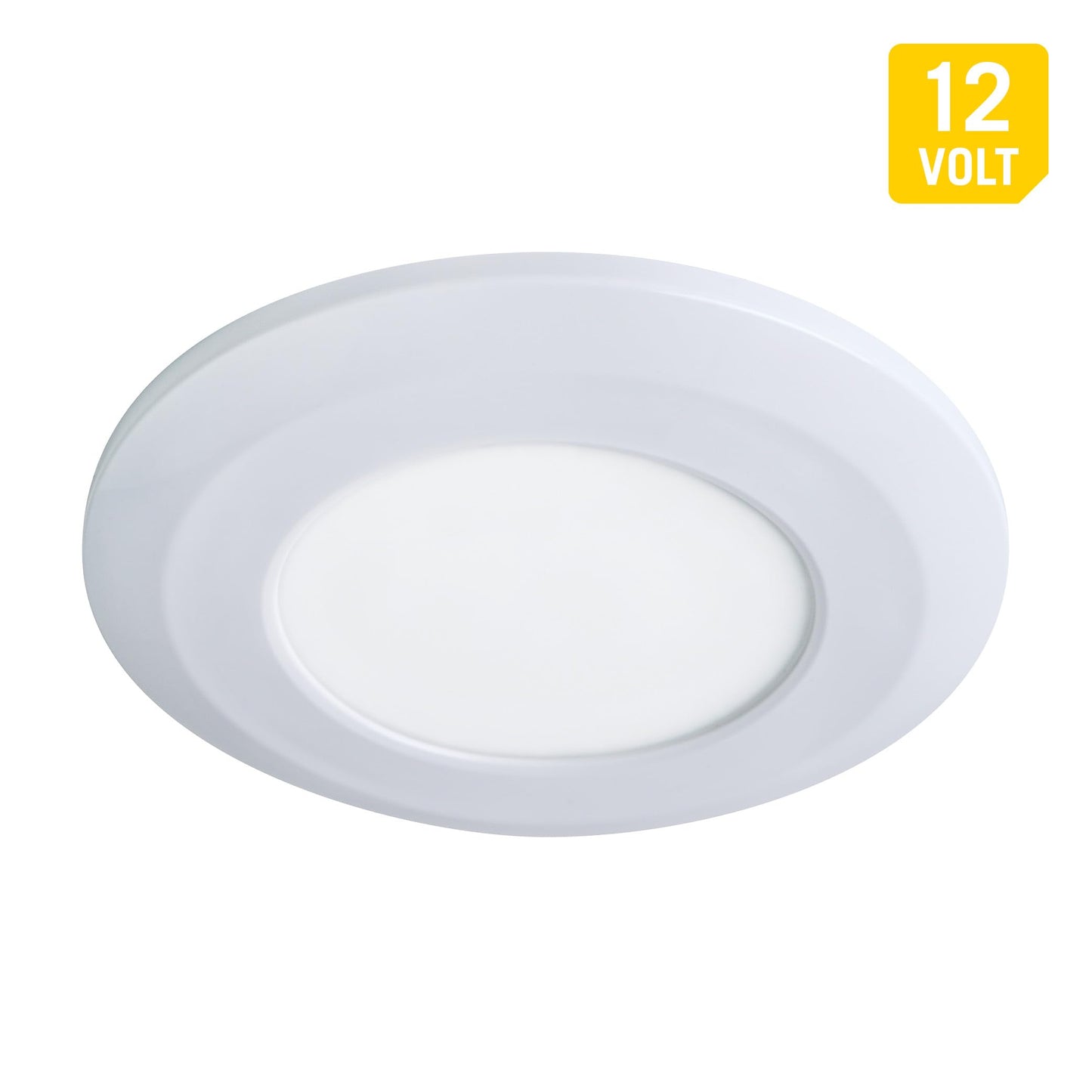 Armacost Lighting Wafer Thin LED Puck Light, Warm White Light (2700K), Brilliant White Finish 204411
