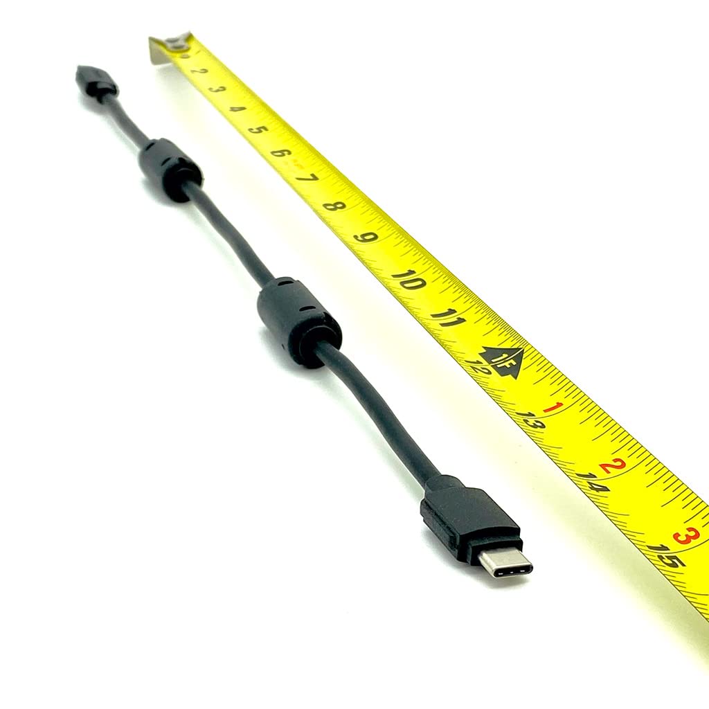 Shielded Short USB-C to USB-C Cable with Ferrites