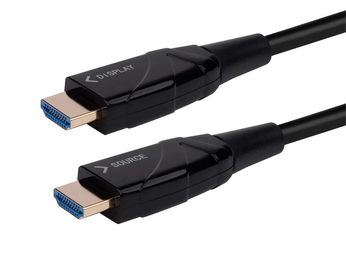 Monoprice 4K High Speed Fiber Optic HDMI Cable - 4K@60Hz, 18Gbps, HDR, Active Optical Cable (AOC), 98ft, Black