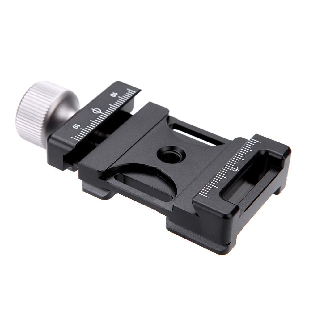 Andoer Mini Adjustable Clamp Aluminium Quick Release Plate Compatible with Arca Swiss QR 38 mm