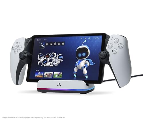 PowerA Charging Station for PlayStation Portal™ Remote Player with Lumectra™, RGB Lighting, USB Powered, Magnetic Charger, Charge and Display