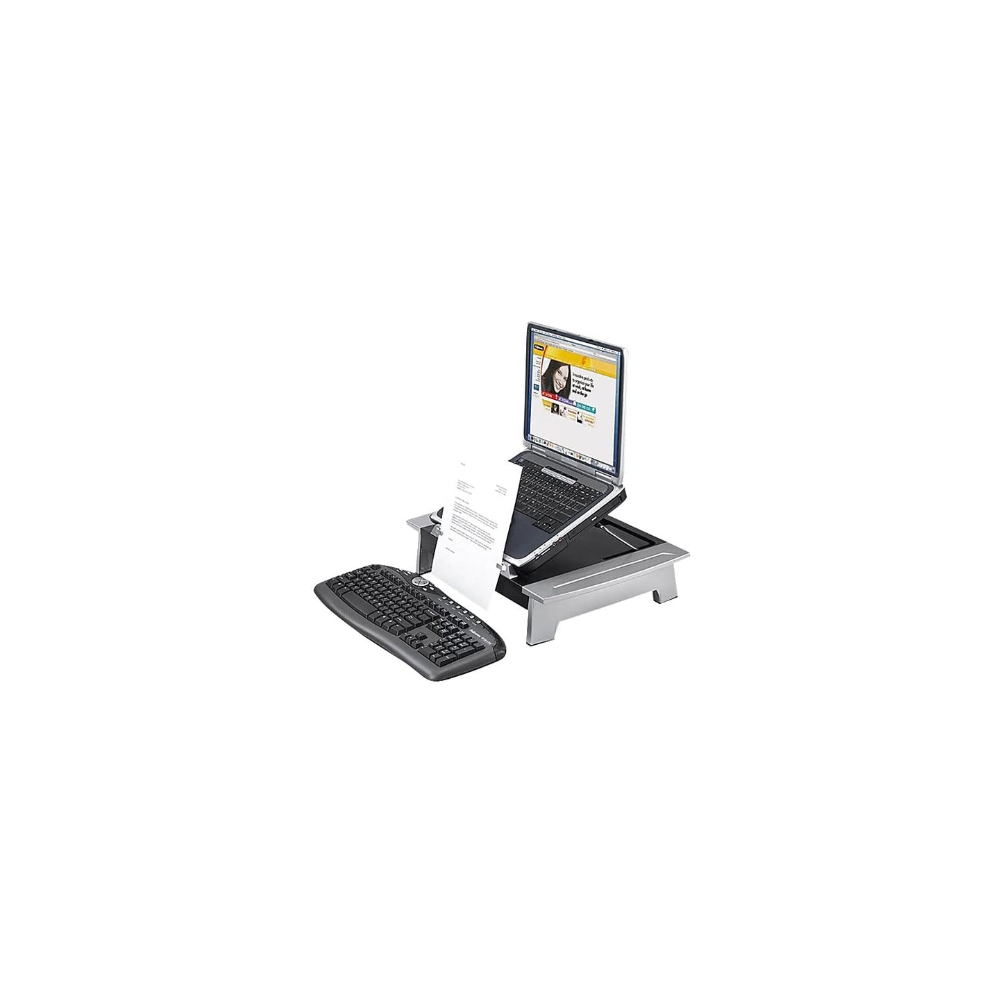 Fellowes Office Suites Standard Monitor Riser Plus (8036601), Black