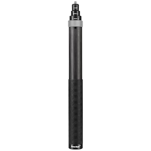 Funnyfox 33cm Extended to 2m Long True Carbon Fiber Super Long Extend Invisible Selfie Stick for insta360 X5 x4 Insta 360 X5 x4 x3 x2 x one r rs